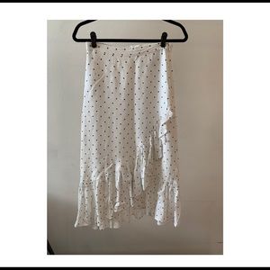 Polkadotted wrap skirt